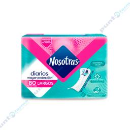 Nosotras Protectores Diarios Largos - Cont.80 unidades