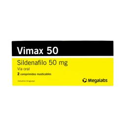 Vimax 50 Sildenafilo 50 mg - Caja de 2 comprimidos masticables