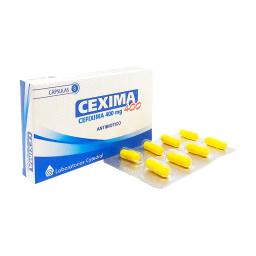 Cexima 400 Cefixima 400 mg - Caja de 8 Cápsulas