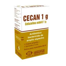 Cecan 1g Cefazolina Esteril 1g - Frasco de 1 Inyectable