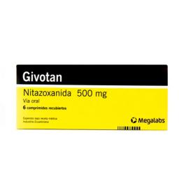 Givotan Nitazoxanida 500 mg - Cont. 6 comprimidos recubiertos