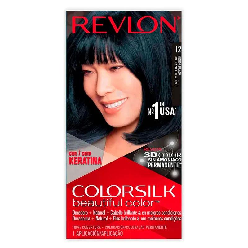 Tinte ColorSilk Beautiful Color N° 12 Negro Azulado Revlon