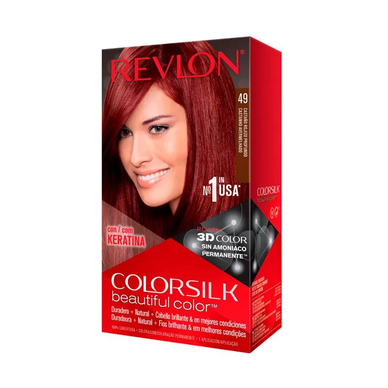 Tinte ColorSilk Beautiful Color N° 49 Castaño Rojizo Profundo Revlon