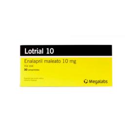 Lotrial 10 Enalapril Maleato 10 mg - Caja de 30 comprimidos