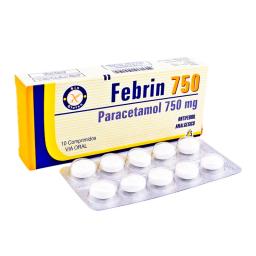 Febrin Paracetamol 750 mg - Cont. 10 Comprimidos