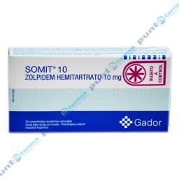 Somit Zolpidem 10 mg - Contiene 30 Comprimidos Ranurados.