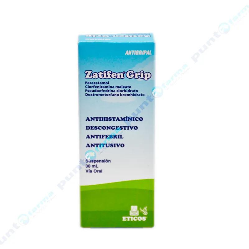Zatifen Grip Gotas Paracetamol Clorfeniramina Pseudoefedrina Dextrometorfano - Frasco de 30 ml.