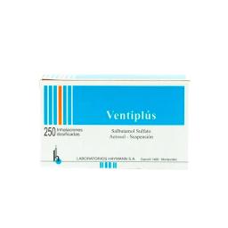 Ventiplus Salbutamol Sulfato - Suspensión aerosol 250 Inhalaciones dosis