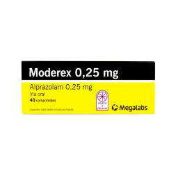 Moderex Alprazolam 0,25 mg - Cont. 40 Comprimidos