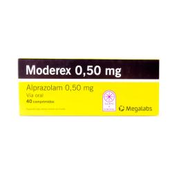 Moderex 0,50 mg Alprazolam 0,50 mg - Caja de 40 Comprimidos