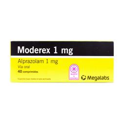 Moderex Alprazolam 1 mg - Caja de 40 comprimidos