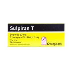 Sulpiran T Sulpiride 50 mg - Caja de 50 comprimidos