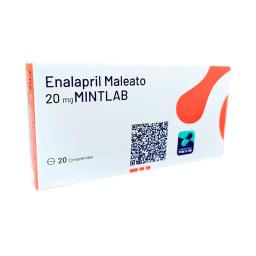 Enalapril Maleato Mintlab 20 mg - Caja de 20 Comprimidos