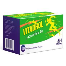 Vitadrol L-Carnitina 1g - Caja en 10 ampollas bebibles