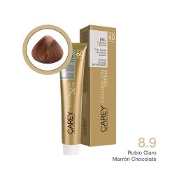 Coloración en Crema Rubio Claro Marrón Chocolate 8.9 Carey - Pomo de 60gr