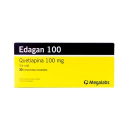 Edagan 100 Quetiapina 100 mg - Cont. 30 Comprimidos Recubiertos