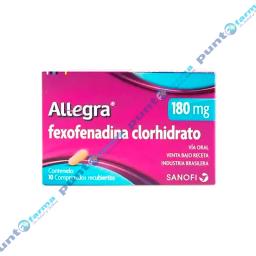 Allegra Fexofenadina Clorhidrato 180 mg - Caja con 10 Comprimidos Recubiertos