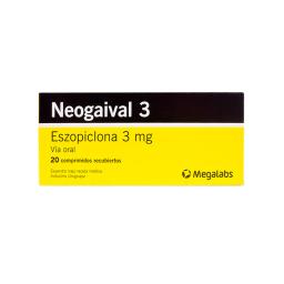 Neogaival 3 Eszopiclona 3 mg - Cont 20 Comprimidos recubiertos