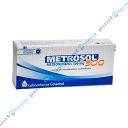 Metrosol 500 Metronidazol 500 mg - Caja de 20 Comprimidos Recubiertos