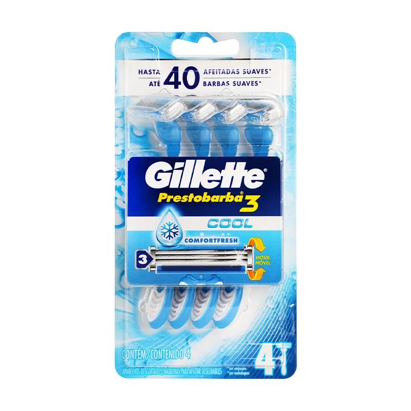 Máquinas de Afeitar Gillette Prestobarba 3 - Cont. 4 unidades