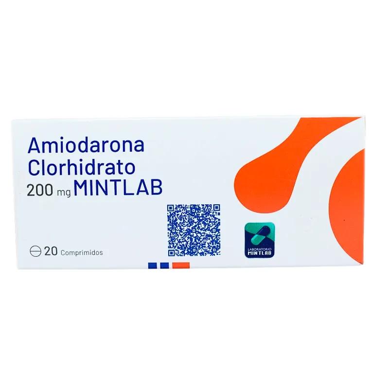 Amiodarona Clorhidrato Mintlab 200 mg - Cont. 20 Comprimidos