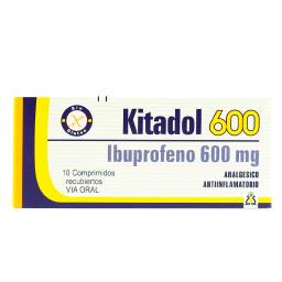 Kitadol 600 Ibuprofeno 600 mg - Caja de 10 Comprimidos Recubiertos