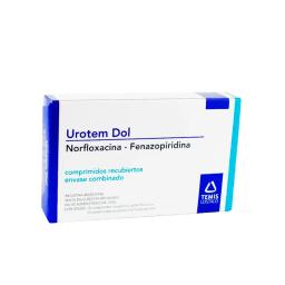 Urotem Dol Norfloxacina - Fenazopiridina - 10 Comprimidos Recubiertos.