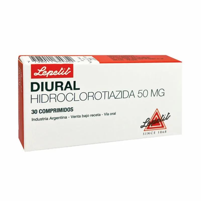 Diural Hidroclorotiazida 50 mg - 30 Comprimidos