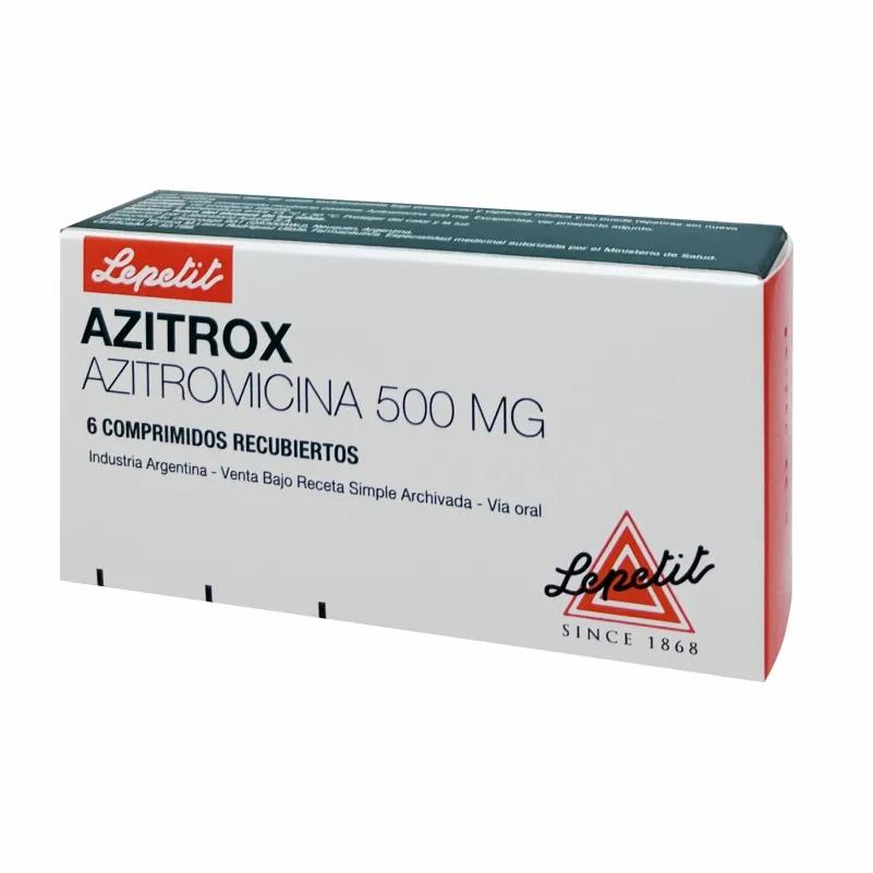 Azitrox Azitromicina 500 mg - Cont. 6 Comprimidos Recubiertos.