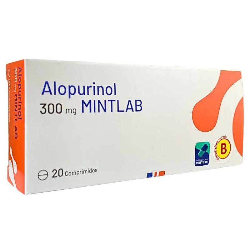 Alopurinol Mintlab  300 mg - Caja con 20 comprimidos.