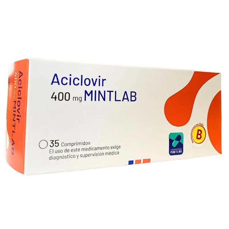 Aciclovir Mintlab 400 mg - Caja de 35 comprimidos.