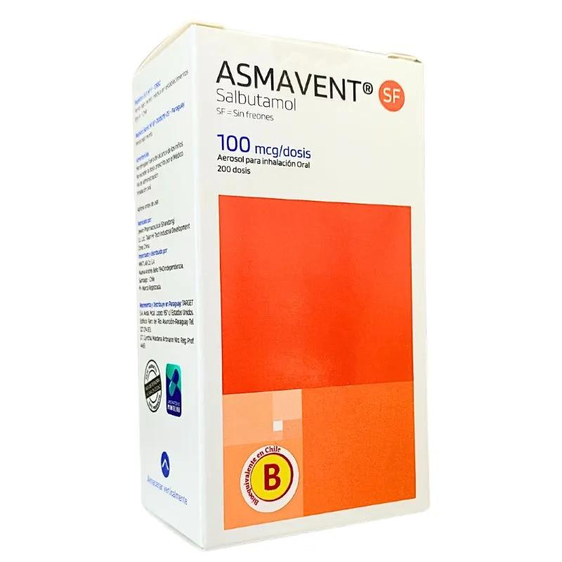 Asmavent Mintlab SF 100  mg - Cont. de 200 dosis en aerosol para inhalacion oral.
