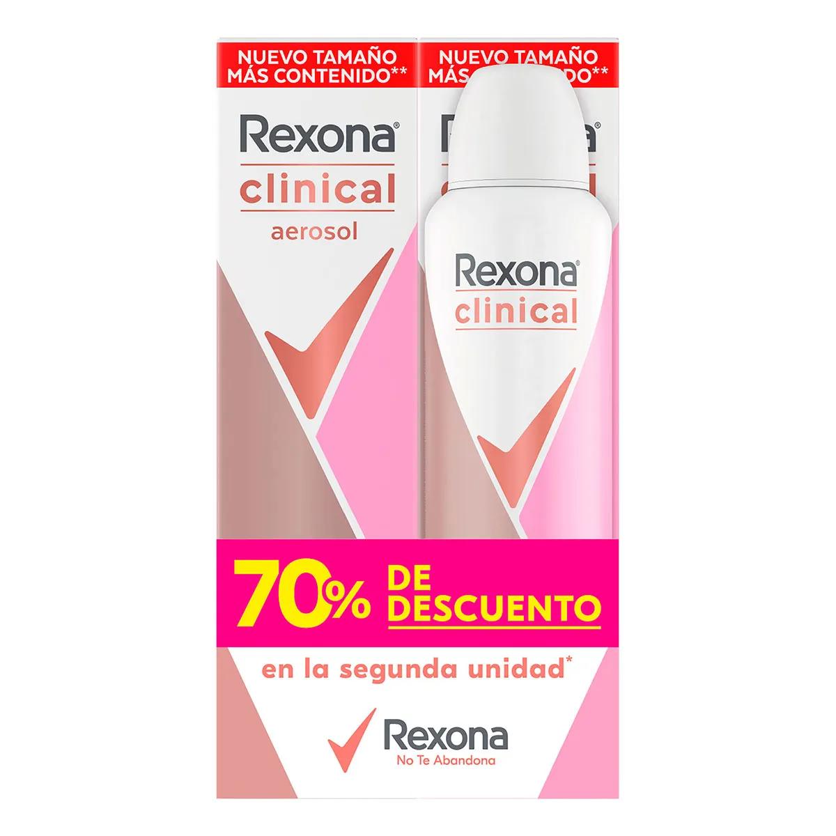 Pack Desodorante en Aerosol Rexona Clinical Classic - 150ml