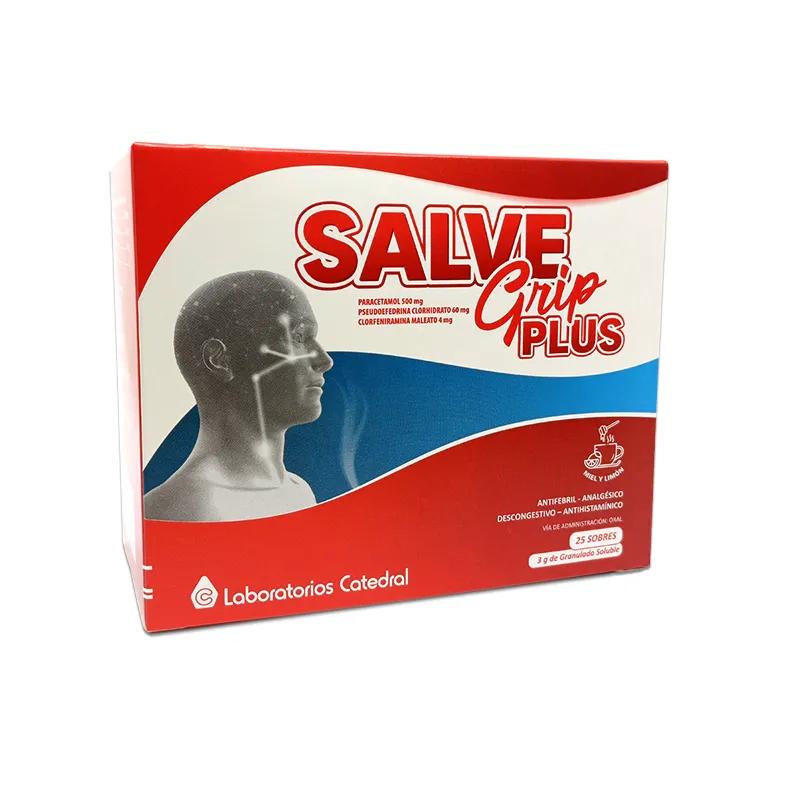 Salve Grip Plus Te Paracetamol 500 mg - Caja de 25 Sobres
