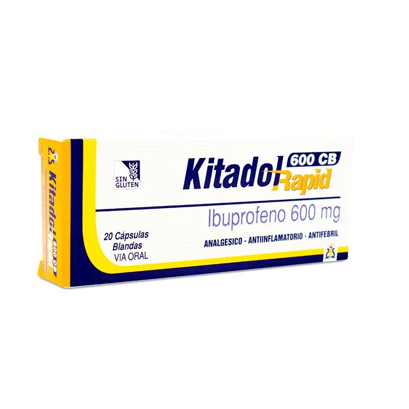 Kitadol Rapid  Ibuprofeno 600 mg - Cont. 20 Capsulas