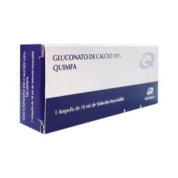 Gluconato de Calcio 10% Solucion Inyectable - 1 Ampolla