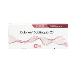 Doloren Ketorolac Trometamina 20 mg Sublingual - Cont.10 Comprimidos