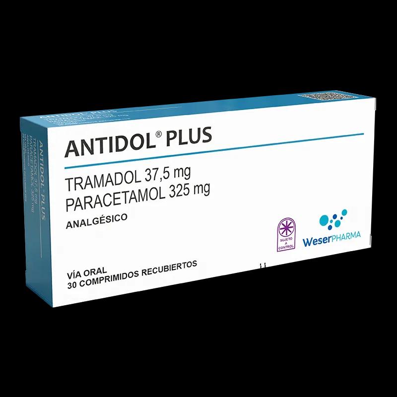 Antidol Plus Tramadol 37,5mg - Cont. 30 comprimidos recubiertos