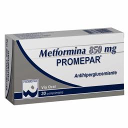 Metformina 850 mg Promepar - Cont. 30 Comprimidos