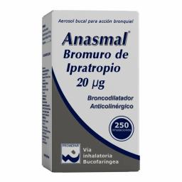 Anasmal Bromuro de Ipratropio - Aerosol Bucal Para Inhalación por 250 dosis.