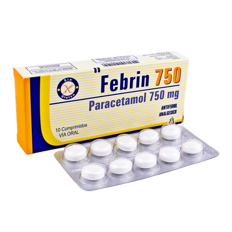 Febrin Paracetamol 750 mg - Cont. 10 Comprimidos