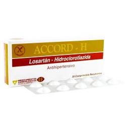 Accord- H  Losartan  Hidroclorotiazida - Caja de 30 Comprimidos