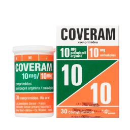 Coveram 10 mg Perindopril Arginina - Cont. 30 Comprimidos