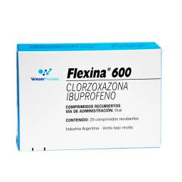 Flexina 600 Clorzoxazona Ibuprofeno - Caja de 20 comprimidos recubiertos