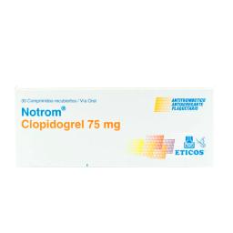 Notrom Clopidogrel 75 mg - Caja de 30 comprimidos recubiertos