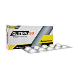 Glitina 50 Sitagliptina Base 50 mg - Contenido de 30 comprimidos recubiertos