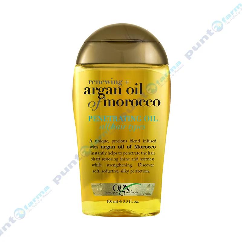 Aceite Renewing + Argan Oil Of Morrocco Ogx - 100 mL