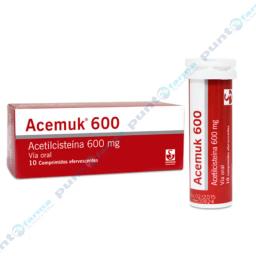 Acemuk 600 Acetilcisteina -  Caja de 10 comprimidos efervecentes