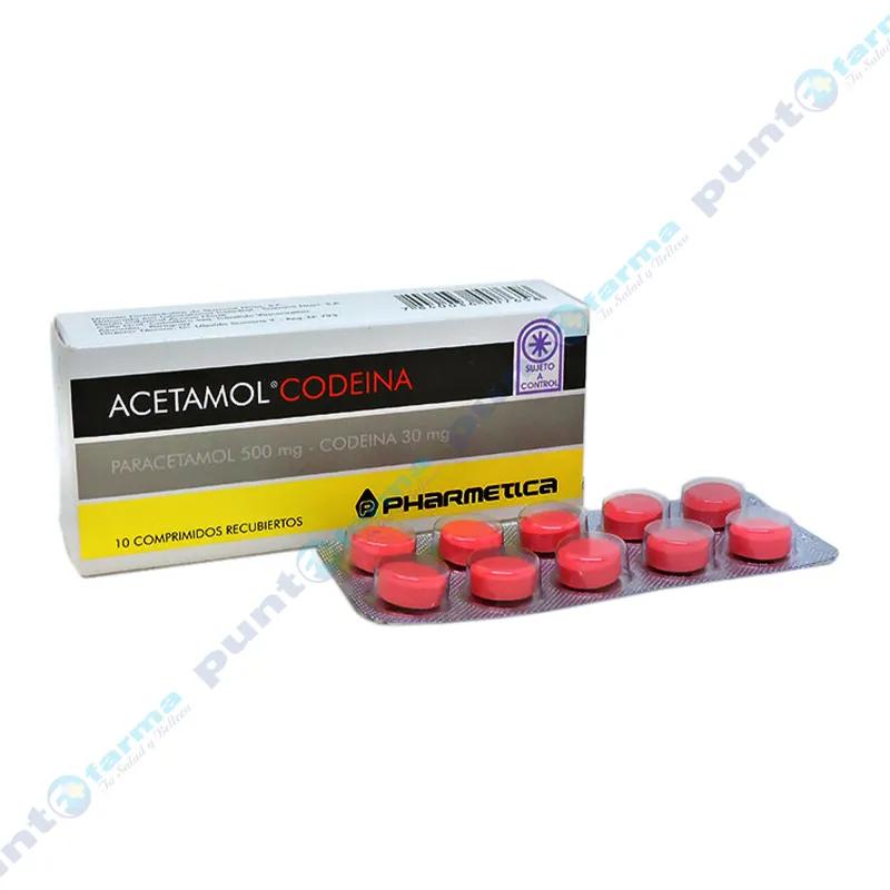 Acetamol Codeína Paracetamol 500 mg - Caja de 10 comprimidos recubiertos