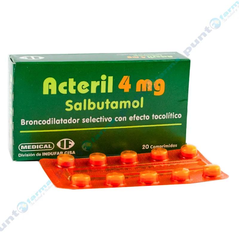 Acteril
 Salbutamol
 4 mg - Caja de 20 comprimidos
